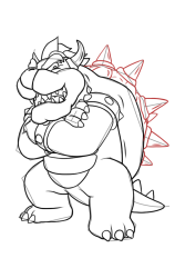 How To Draw Castle Bowser - Super Mario Wonder - Step 19