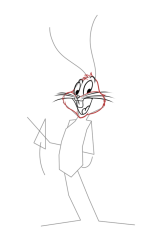 How to draw bugs bunny - Step 10