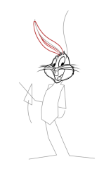 How to draw bugs bunny - Step 11