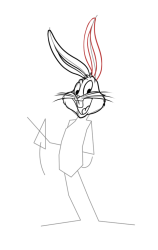 How to draw bugs bunny - Step 12