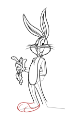 How to draw bugs bunny - Step 18