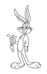 How to draw bugs bunny - Step 21