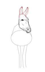 How to draw a donkey - Step 12