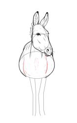 How to draw a donkey - Step 16