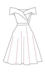 How to drawing a dress - Step 5