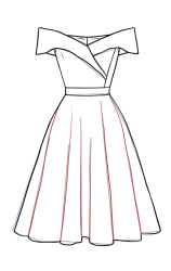 How to drawing a dress - Step 12