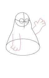 How to draw grimace - Step 6