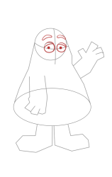 How to draw grimace - Step 8
