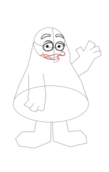 How to draw grimace - Step 9