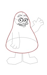 How to draw grimace - Step 10