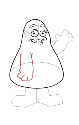 How to draw grimace - Step 11