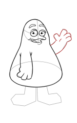 How to draw grimace - Step 12