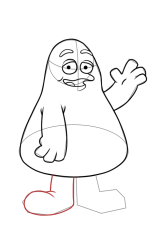 How to draw grimace - Step 13