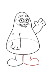 How to draw grimace - Step 14