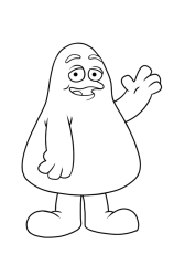 How to draw grimace - Step 15