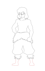 How to Draw Inosuke Hashibira - Step 9