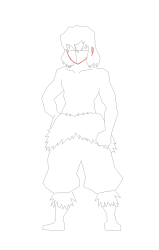 How to Draw Inosuke Hashibira - Step 10
