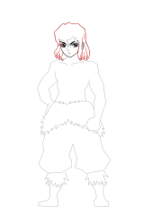 How to Draw Inosuke Hashibira - Step 13