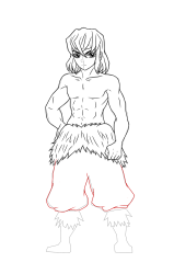 How to Draw Inosuke Hashibira - Step 19