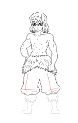 How to Draw Inosuke Hashibira - Step 20
