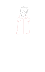 How To Draw Kakashi Hatake Naruto Sketch Tutorial - Step 4