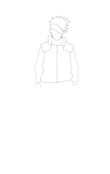 How To Draw Kakashi Hatake Naruto Sketch Tutorial - Step 5
