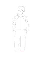 How To Draw Kakashi Hatake Naruto Sketch Tutorial - Step 6