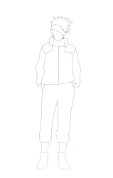 How To Draw Kakashi Hatake Naruto Sketch Tutorial - Step 7
