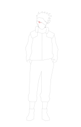 How To Draw Kakashi Hatake Naruto Sketch Tutorial - Step 8