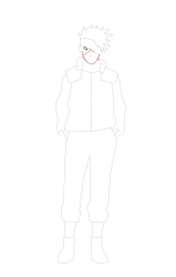 How To Draw Kakashi Hatake Naruto Sketch Tutorial - Step 9