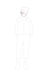 How To Draw Kakashi Hatake Naruto Sketch Tutorial - Step 11