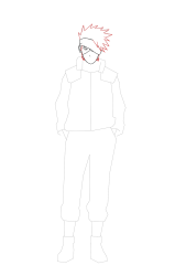 How To Draw Kakashi Hatake Naruto Sketch Tutorial - Step 12