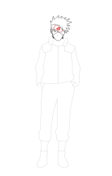 How To Draw Kakashi Hatake Naruto Sketch Tutorial - Step 13