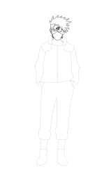How To Draw Kakashi Hatake Naruto Sketch Tutorial - Step 14