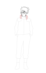How To Draw Kakashi Hatake Naruto Sketch Tutorial - Step 15