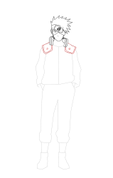 How To Draw Kakashi Hatake Naruto Sketch Tutorial - Step 16