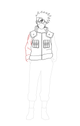 How To Draw Kakashi Hatake Naruto Sketch Tutorial - Step 20