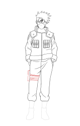 How To Draw Kakashi Hatake Naruto Sketch Tutorial - Step 25