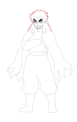 How to Draw Rengoku Kyojuro - [Kimetsu no Yaiba] - Step 13
