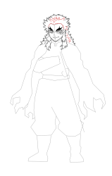 How to Draw Rengoku Kyojuro - [Kimetsu no Yaiba] - Step 15
