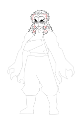 How to Draw Rengoku Kyojuro - [Kimetsu no Yaiba] - Step 16