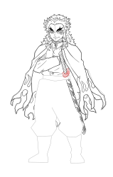 How to Draw Rengoku Kyojuro - [Kimetsu no Yaiba] - Step 24