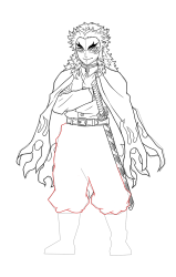 How to Draw Rengoku Kyojuro - [Kimetsu no Yaiba] - Step 26