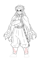 How to Draw Rengoku Kyojuro - [Kimetsu no Yaiba] - Step 29