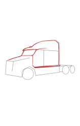 How to draw a semi truck - Step 5