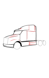 How to draw a semi truck - Step 7