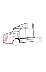How to draw a semi truck - Step 9