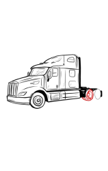 How to draw a semi truck - Step 15