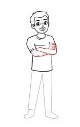 How to draw people easy - Step 13