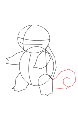 How to draw squirtle pokemon - Step 8